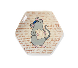 San Mateo Color Me Mine Matzah Mouse Plate