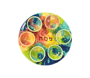 San Mateo Color Me Mine Watercolor Seder Plate