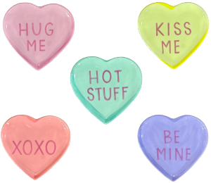 San Mateo Color Me Mine Heart Plates