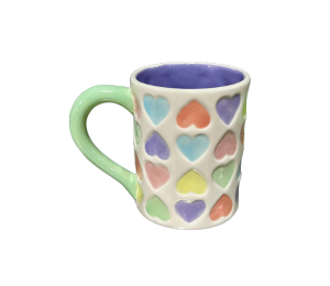 San Mateo Color Me Mine Tiny Hearts Mug