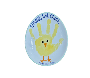 San Mateo Color Me Mine Little Chick Egg Plate