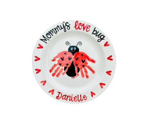 San Mateo Color Me Mine Love Bug Plate