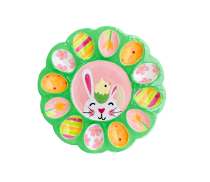 San Mateo Color Me Mine Easter Sherbet Egg Plate