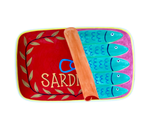 San Mateo Color Me Mine Sardines Dinner Plate