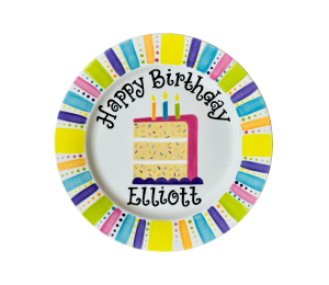 San Mateo Color Me Mine Birthday Cake Plate