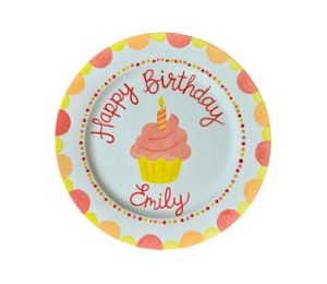 San Mateo Color Me Mine Birthday Cupcake Plate